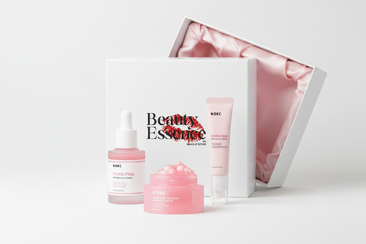 PDRN Pink Set in front of Beauty Essence Box